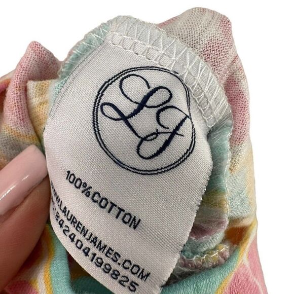 Lauren James Grapefruit Dress Womens Size S Blue Pink Mini 3/4 Length Sleeves - Picture 6 of 6